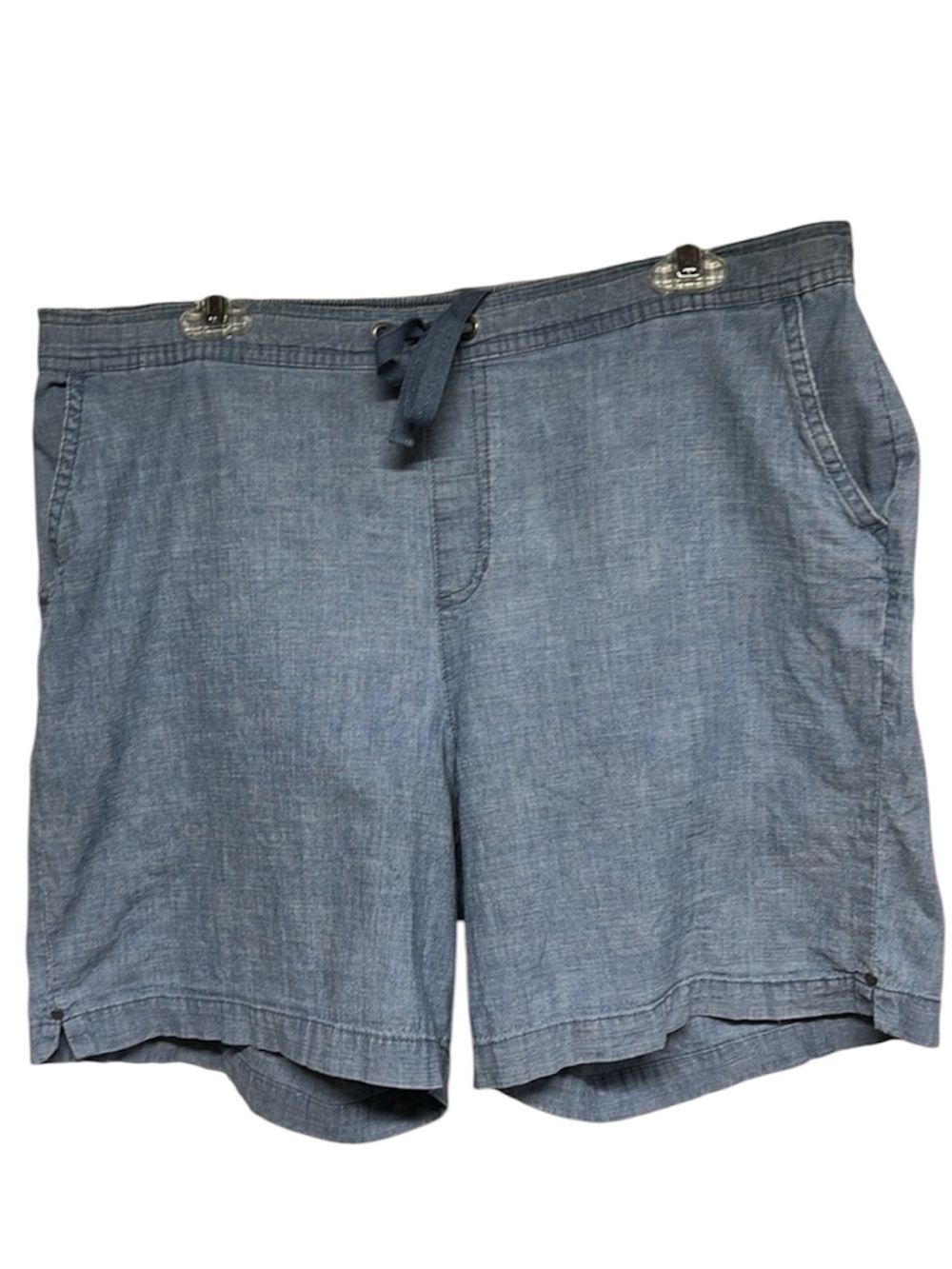 Croft & Barrow Lightweight Denim  Shorts Blue Stretch Pull On